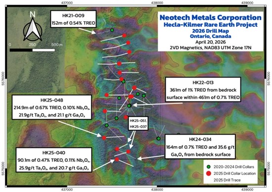 NeoTech Metals CSE - NTMC OTCQB - NTMFF FSE - V690 News Release April 21 2026 Map 1